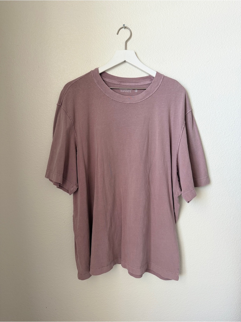 Abercrombie Vintage Inspired Oversized Dusty Mauve Tee XXL
